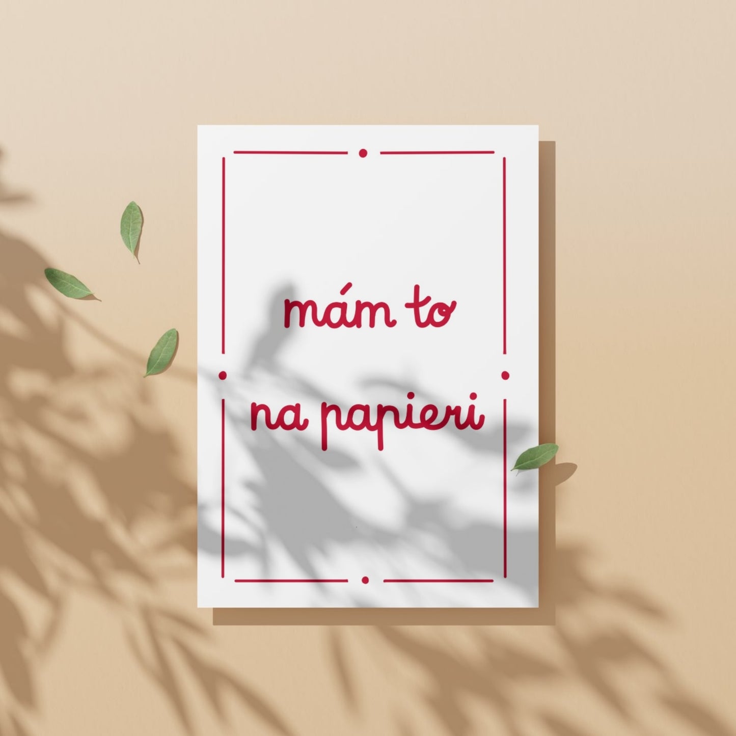 Plagát - Mám to na papieri