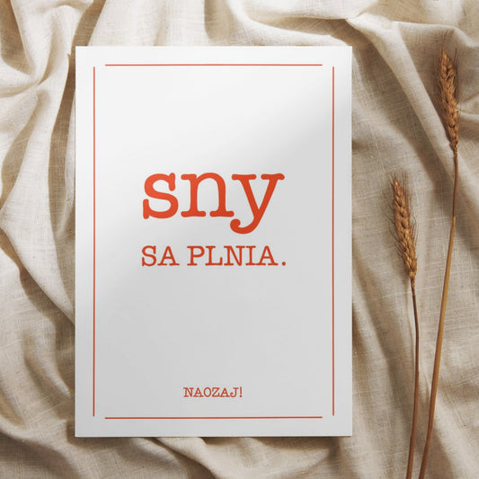 Plagát - Sny sa plnia. Naozaj!