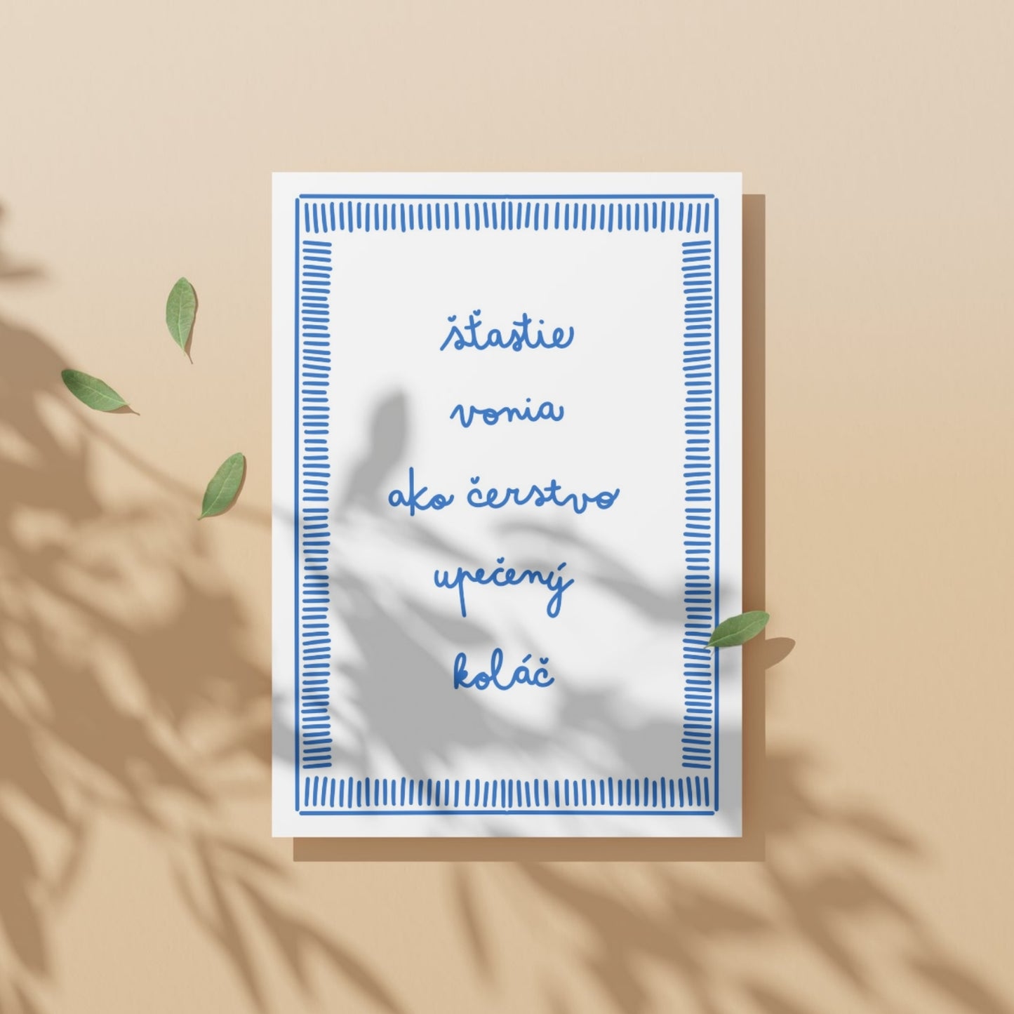 Plagát - Šťastie vonia ako čerstvo upečený koláč