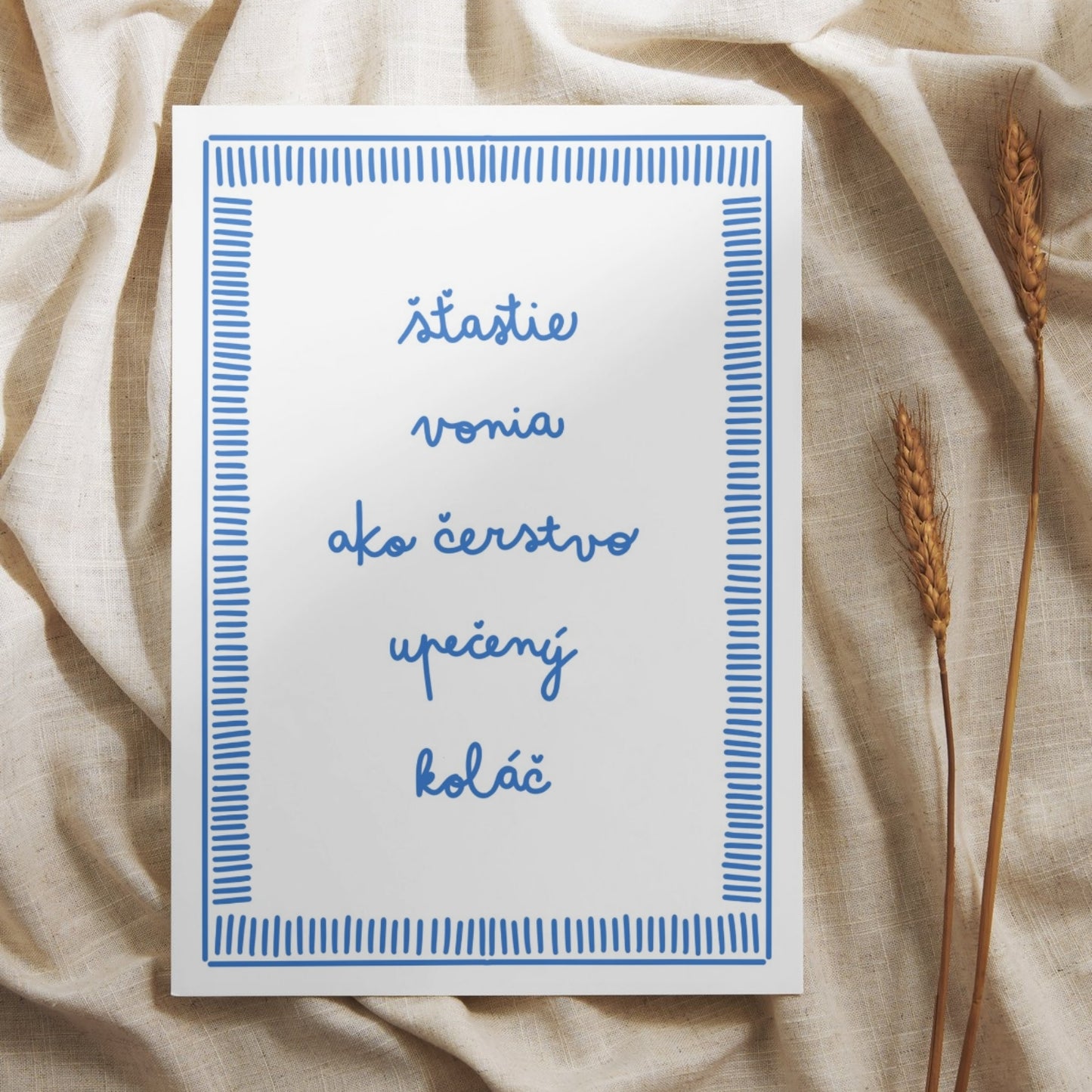 Plagát - Šťastie vonia ako čerstvo upečený koláč