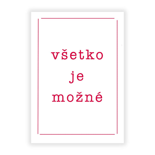 Plagát - Všetko je možné