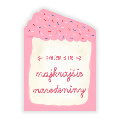 Prianie - Najkrajšie narodeniny torta ružová