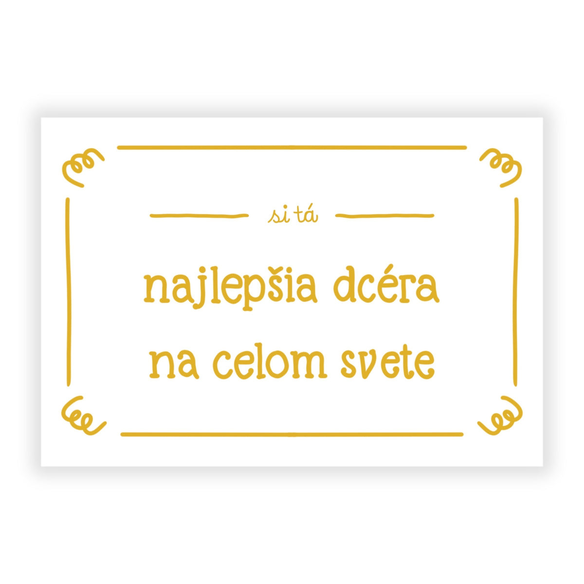 Pohľadnica - Najlepšia dcéra na celom svete
