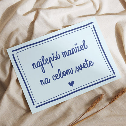 Pohľadnica - Najlepší manžel na celom svete