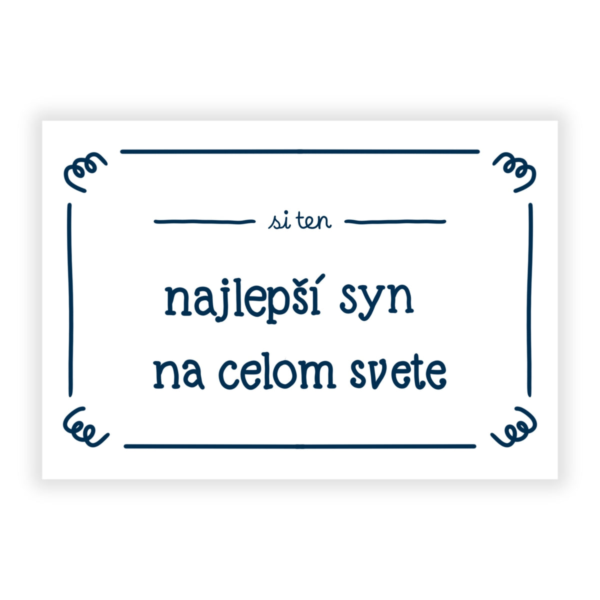 Pohľadnica - Najlepší syn na celom svete