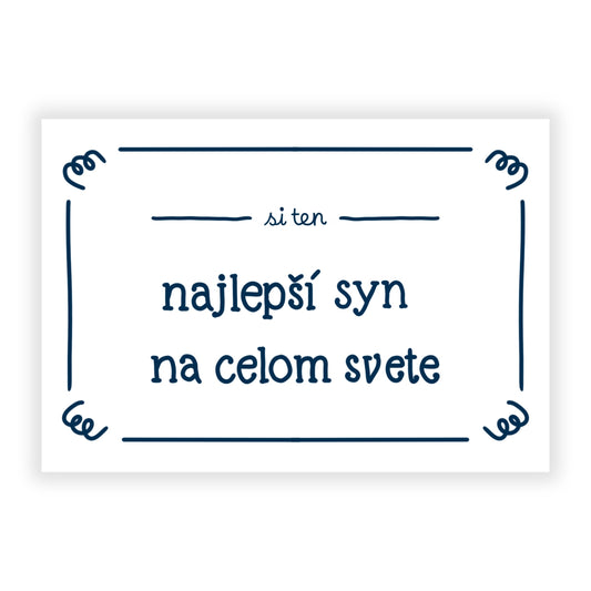Pohľadnica - Najlepší syn na celom svete