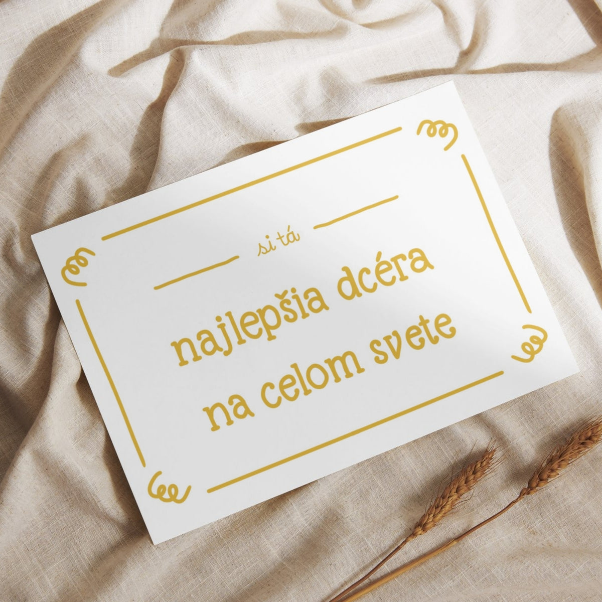 Pohľadnica - Najlepšia dcéra na celom svete