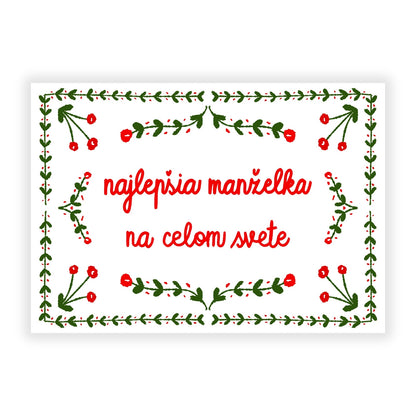 Pohľadnica - Najlepšia manželka na celom svete