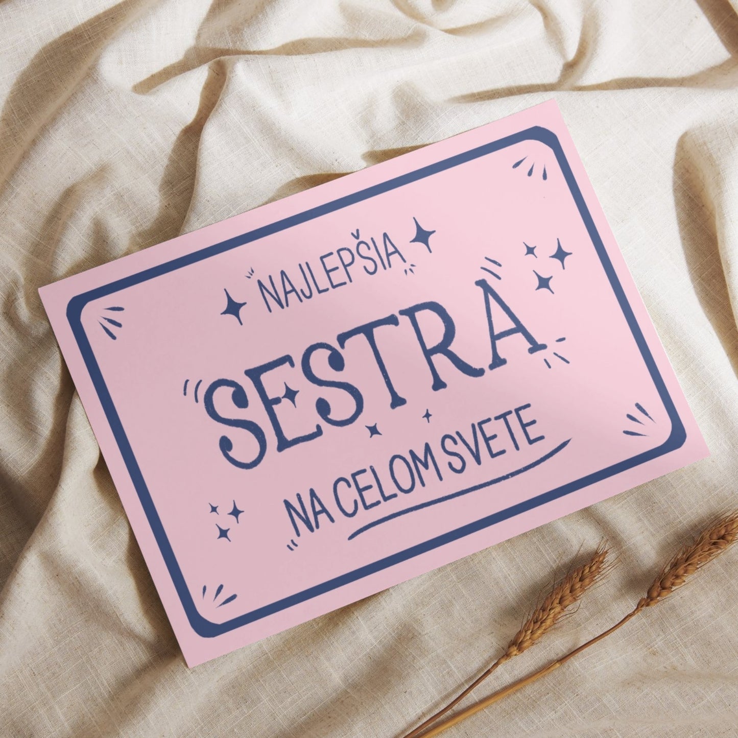 Pohľadnica - Najlepšia sestra na celom svete