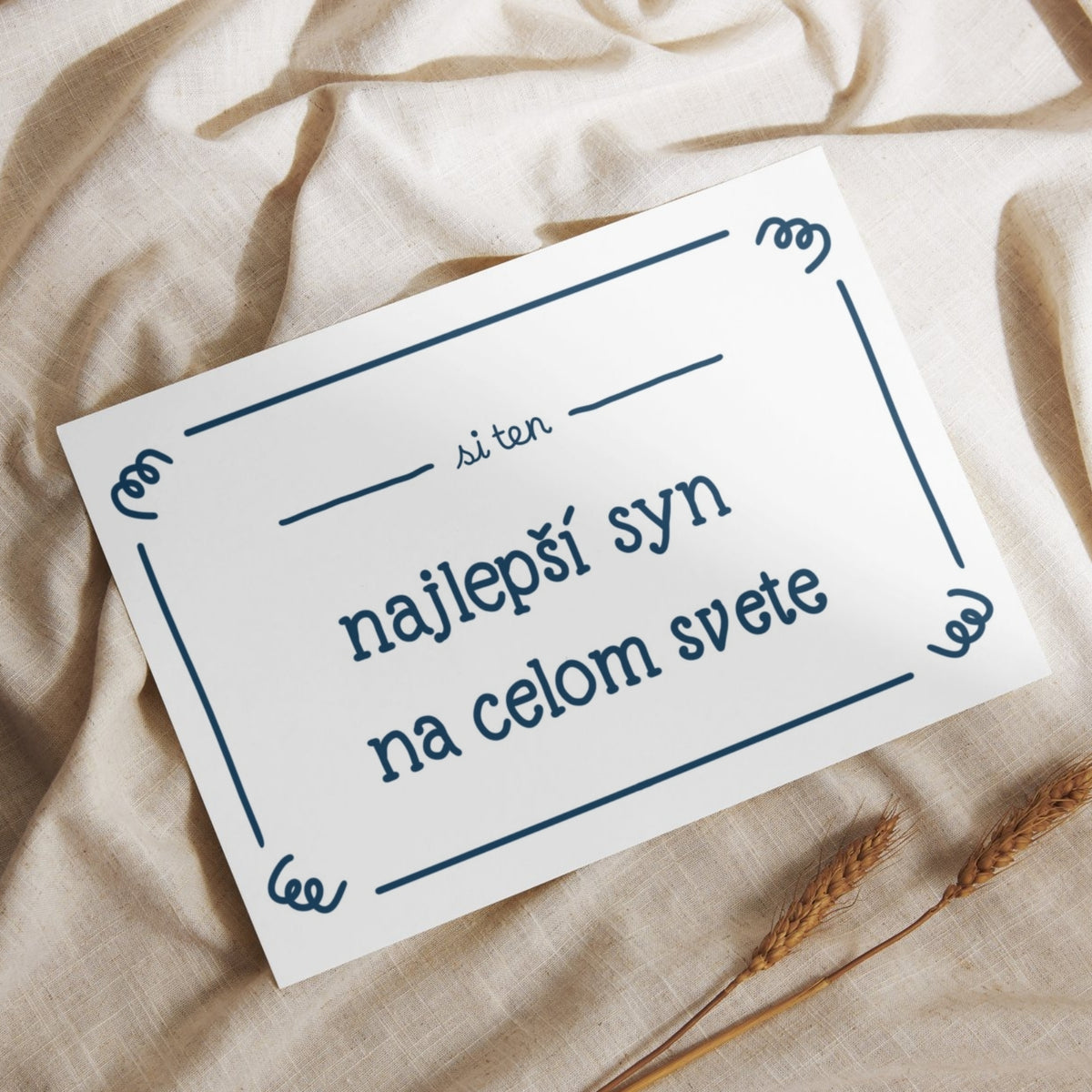 Pohľadnica - Najlepší syn na celom svete