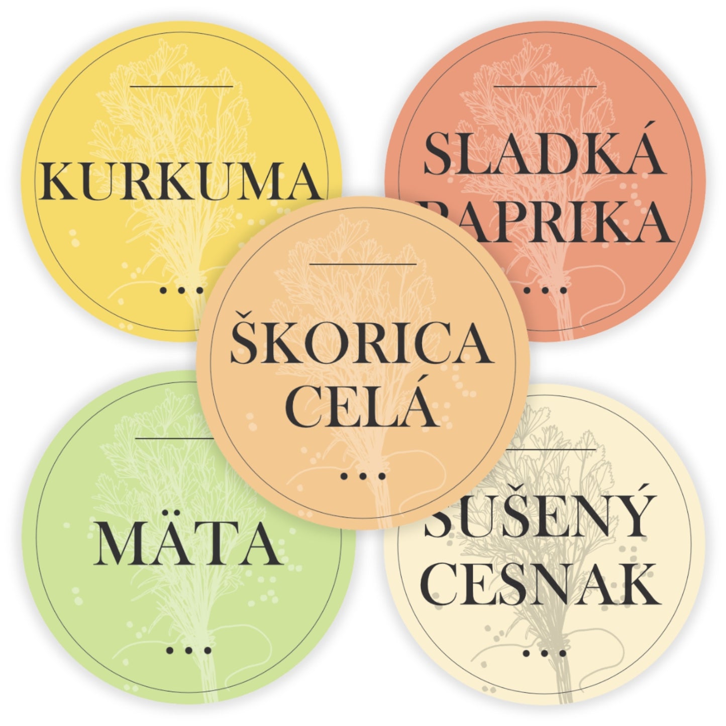 Sada nálepiek na koreničky