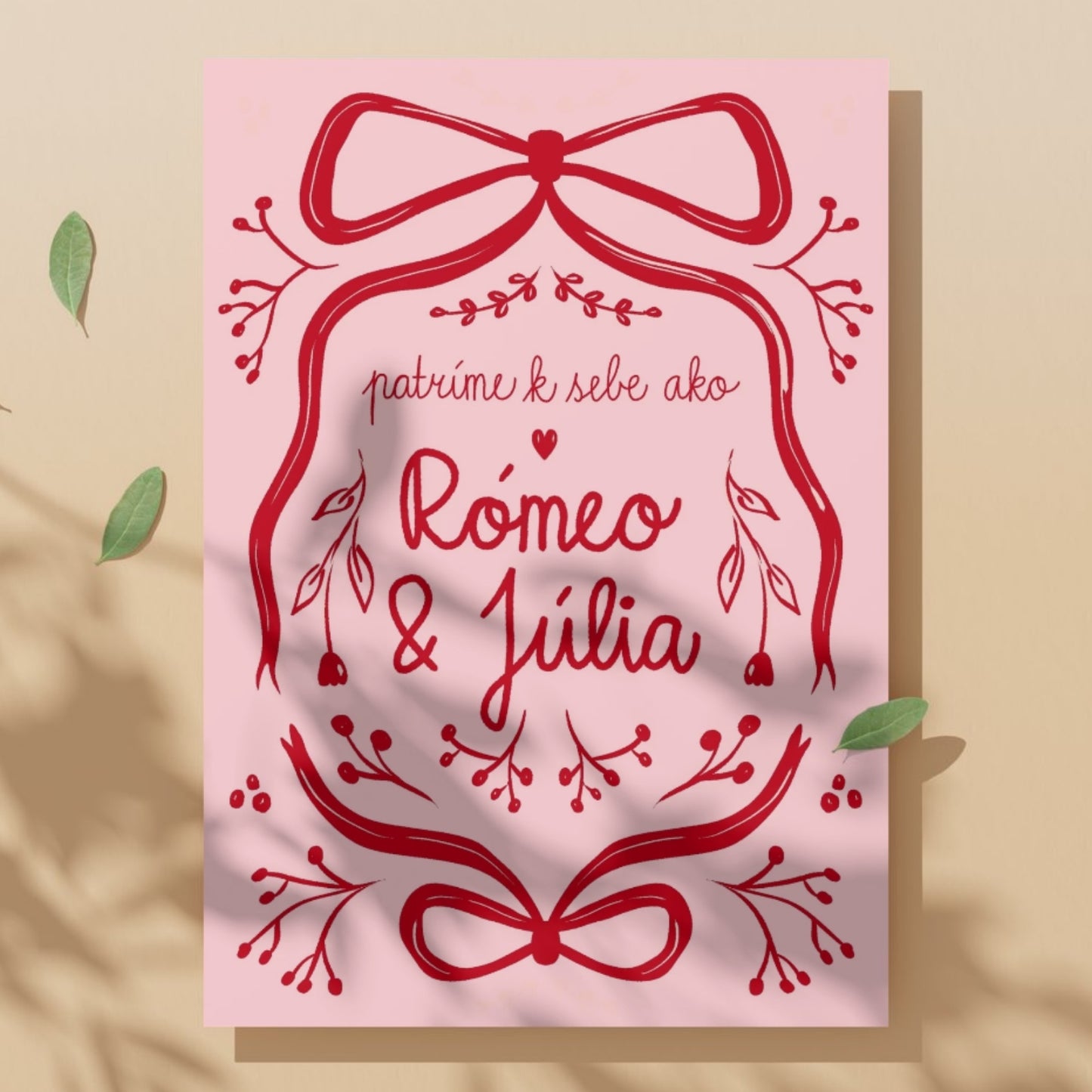 Pohľadnica - patríme k sebe ako Rómeo a Júlia