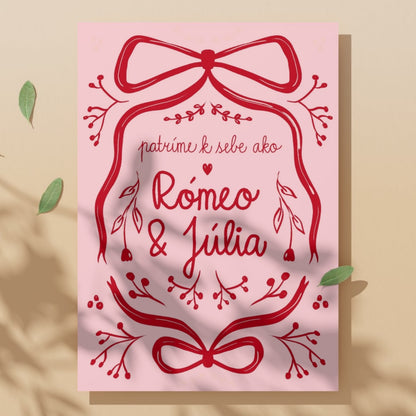 Pohľadnica - patríme k sebe ako Rómeo a Júlia