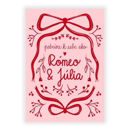 Pohľadnica - patríme k sebe ako Rómeo a Júlia