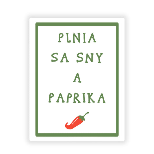 Nálepka - Plnia sa sny a paprika