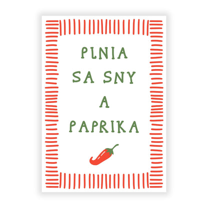 Plagát - Plnia sa sny a paprika