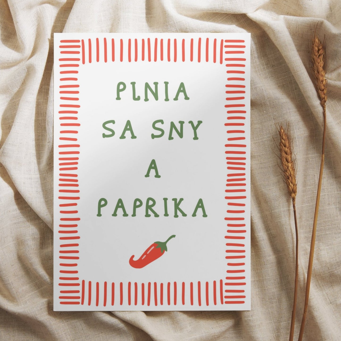 Plagát - Plnia sa sny a paprika