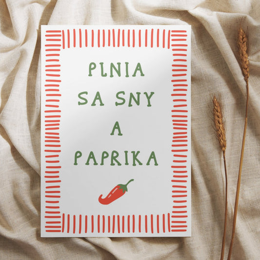 Plagát - Plnia sa sny a paprika