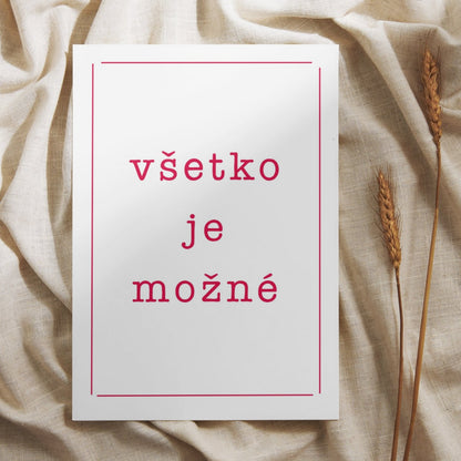 Plagát - Všetko je možné