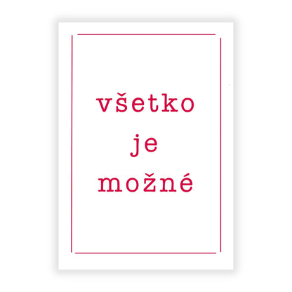Plagát - Všetko je možné